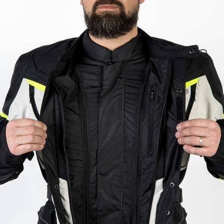 Kurtka Tekstylna OZONE Sahara Black/Grey/Fluo Yellow