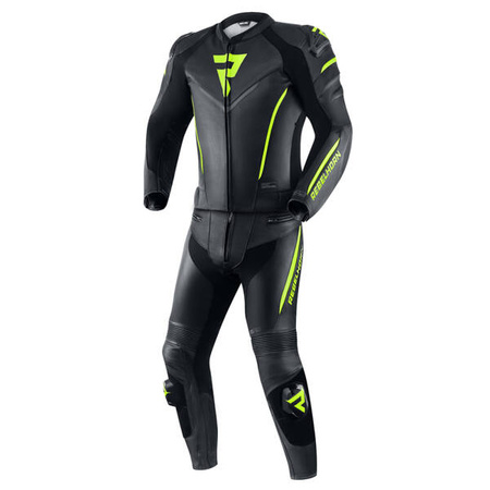 Spodnie skórzane REBELHORN FIGHTER Black/Flo Yellow