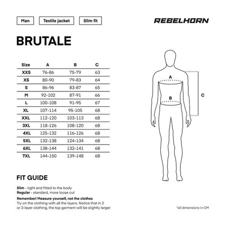 Kurtka tekstylna REBELHORN BRUTALE Dark Grey/Black