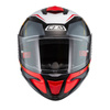 KASK MOTOCYKLOWY NZI WAKE STREAM BOOSTER STRIPES BLACK WHITE RED