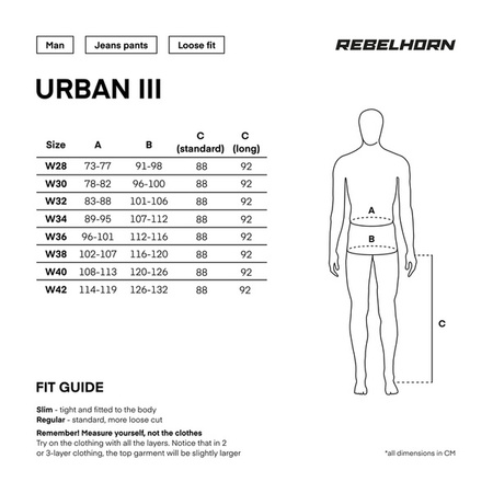 Spodnie jeans REBELHORN urban III classic blue L34