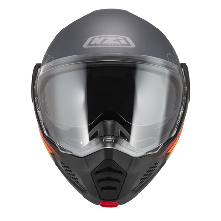 KASK MOTOCYKLOWY NZI MINIMOD DUO WATSON ANTRACITEBLACK ANTRACITE MATT