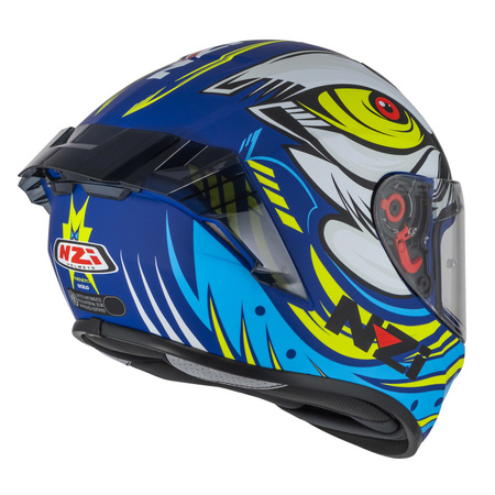 KASK MOTOCYKLOWY NZI TRENDY STREAM OCELO BLUE WHITE SKY BLUE MATT