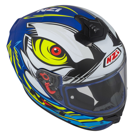 KASK MOTOCYKLOWY NZI TRENDY STREAM OCELO BLUE WHITE SKY BLUE MATT