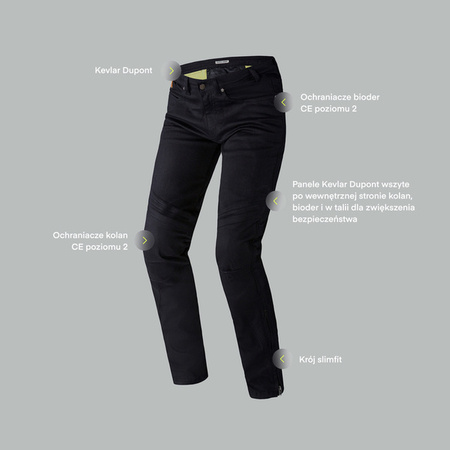 Spodnie jeans REBELHORN Rage II Tapered fit washed black L34