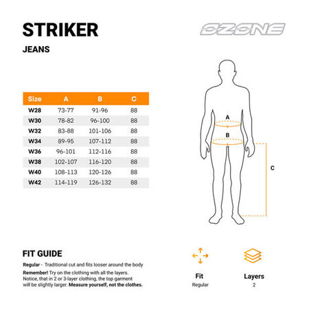 Spodnie Jeans OZONE Striker Regular Washed Blue L32