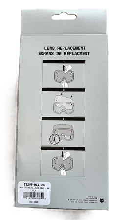 Szyba Lexan™ bez lustrzanego wykończenia do gogli Fox Youth Main (MX 24)