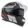 KASK MOTOCYKLOWY NZI EURUS 4 STREAM DUO CHARMANT BLACK WHITE TINTED S MATT