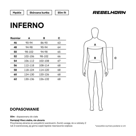 Motocyklowa Kurtka Skórzana Rebelhorn Inferno Black z garbem