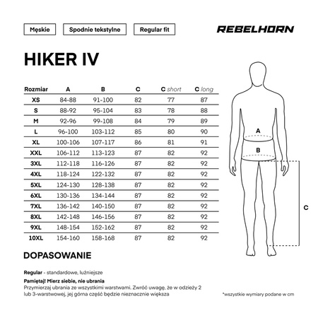 Spodnie Tekstylne REBELHORN Hiker IV Black (Krótka Nogawka)