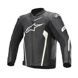 Kurtka skórzana Alpinestars FASTER V2 BLACK/WHITE  sportowa bez garba