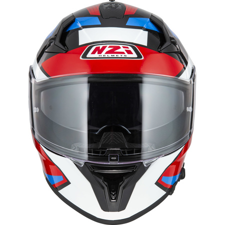 KASK MOTOCYKLOWY NZI GO RIDER STREAM DUO QUADRI BLACK RED BLUE