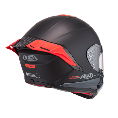 KASK MOTOCYKLOWY NZI WAKE STREAM BOOSTER SOLID NOUVEAU BLACK RED MATT