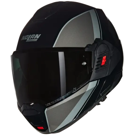 Kask Szczękowy NOLAN N120-1 VERNICIATURA SPECIALE kolor czarny/srebrny/szary