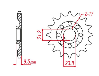 Zębatka przód 2133 14 SUZUKI RMZ 450 '05-'12, RMX 450 '10-'19 (JTF1441.14)