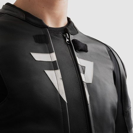 Kurtka Skórzana Rebelhorn Veloce Black/Grey/Fluo Yellow 