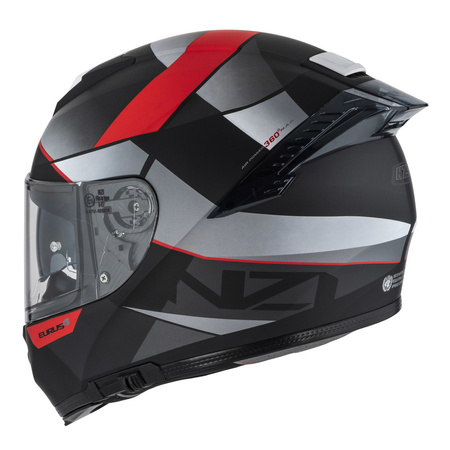 KASK MOTOCYKLOWY NZI EURUS 4 STREAM DUO VANGUARD BLACK ANTRACITE RED TINTED S MATT