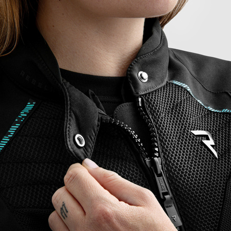 Kurtka Tekstylna Rebelhorn Jax Lady Black/Blue Lagoon