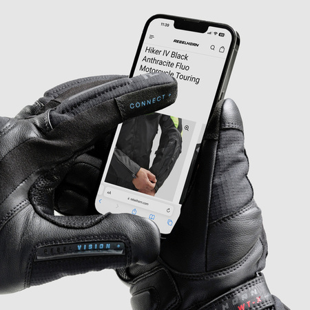 Rękawice Skórzano-Tekstylne REBELHORN Summit Winter Wp Black