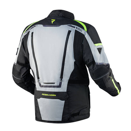 Kurtka tekstylna REBELHORN CUBBY IV Black/Grey/Flo Yellow