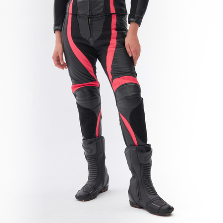 Spodnie Skórzane Rebelhorn Rebel Lady Pink/Black