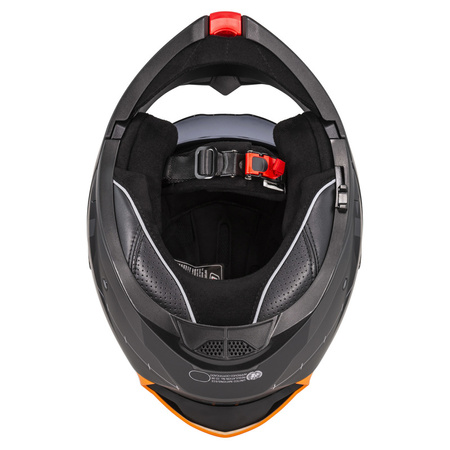 KASK MOTOCYKLOWY NZI COMBI 3 DUO METRIC ANTRACITE BLUE MATT