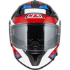 KASK MOTOCYKLOWY NZI GO RIDER STREAM DUO QUADRI BLACK RED BLUE
