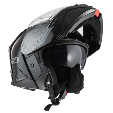 KASK MOTOCYKLOWY NZI COMBI 3 DUO BLACK