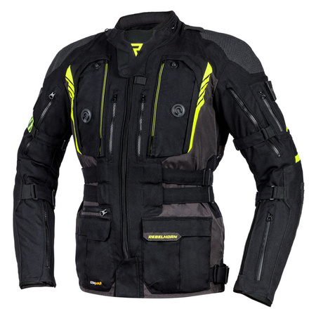 Kurtka tekstylna REBELHORN PATROL Black/Flo Yellow