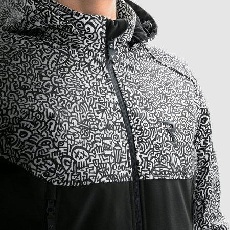 Kurtka Tekstylna REBELHORN Slash Noriaki Black/White Softshell 