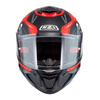 KASK MOTOCYKLOWY NZI WAKE STREAM BOOSTER CYBER BLACK RED MATT