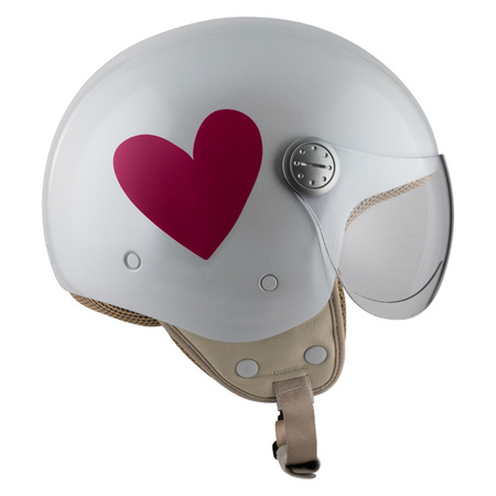 KASK MOTOCYKLOWY NZI PASARELA CORAZÓN ROSA