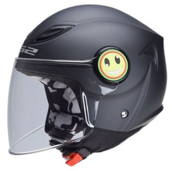 Kask motocyklowy dziecięcy otwarty LS2 OF602 Funny Junior Matt Black