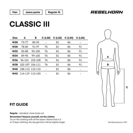 Spodnie jeans REBELHORN Classic III Regular fit black L30