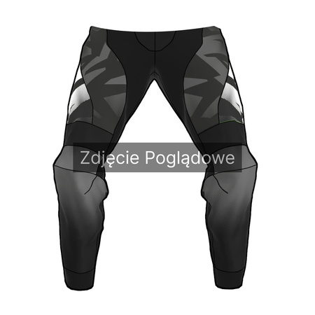 Motocyklowe Spodnie Skórzane Rebelhorn Inferno Black/Blue/White/Red