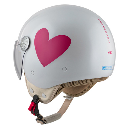 KASK MOTOCYKLOWY NZI PASARELA CORAZÓN ROSA