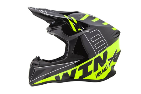 Kask Crossowy BLEXX MD-902 Czarno-Zielony – Lekki, Wentylowany, Homologacja ECE