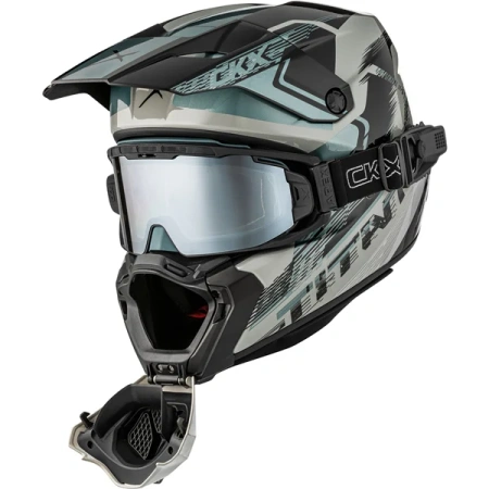 CKX Titan AMS Kask Zimowy + Gogle APEX ATV ECE DOT