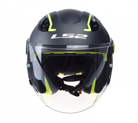 Kask motocyklowy dziecięcy otwarty LS2 OF602 Funny Junior Matt Black