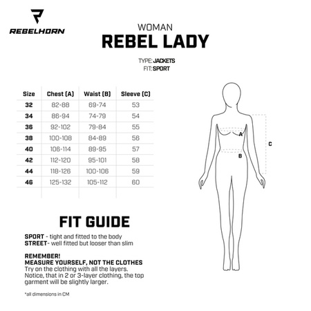 Kurtka skórzana REBELHORN REBEL LADY Black/Flo Red/White
