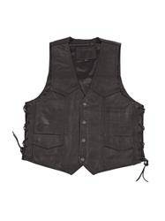 Kamizelka skórzana chopperowa klasyczna 1653 Modeka czarna