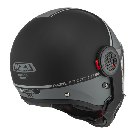 KASK MOTOCYKLOWY NZI MINIMOD DUO SMART BLACK ANTRACITE MATT