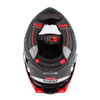 KASK MOTOCYKLOWY NZI WAKE STREAM BOOSTER STRIPES BLACK WHITE RED