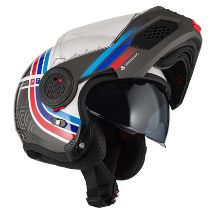 KASK MOTOCYKLOWY NZI MINIMOD DUO WATSON WHITEBLACK POWER
