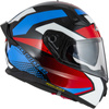 KASK MOTOCYKLOWY NZI GO RIDER STREAM DUO QUADRI BLACK RED BLUE