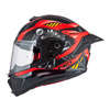 KASK MOTOCYKLOWY NZI WAKE STREAM BOOSTER CYBER BLACK RED MATT