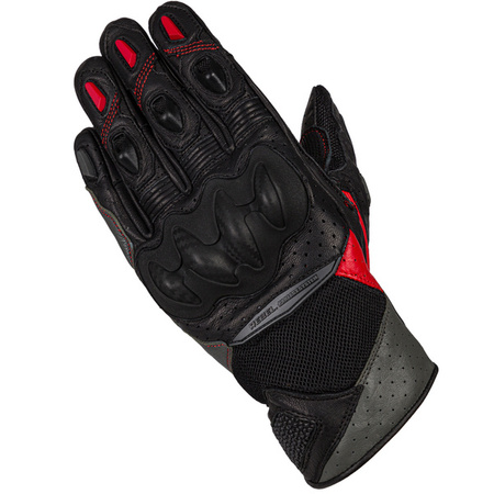 Rękawice skórzane REBELHORN FLUX II LADY Black/Grey/Flo Red