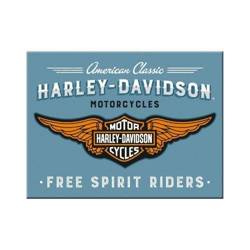 Magnes Harley Davidson Logo Blue