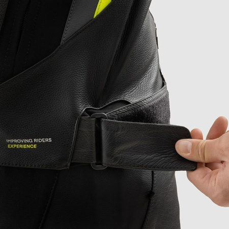 Kurtka Skórzana Rebelhorn Veloce Black/Grey/Fluo Yellow 