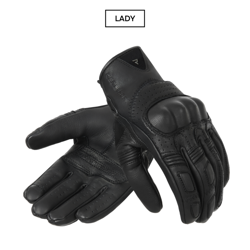 Rękawice skórzane REBELHORN THUG II LADY PERFOROWANE Black